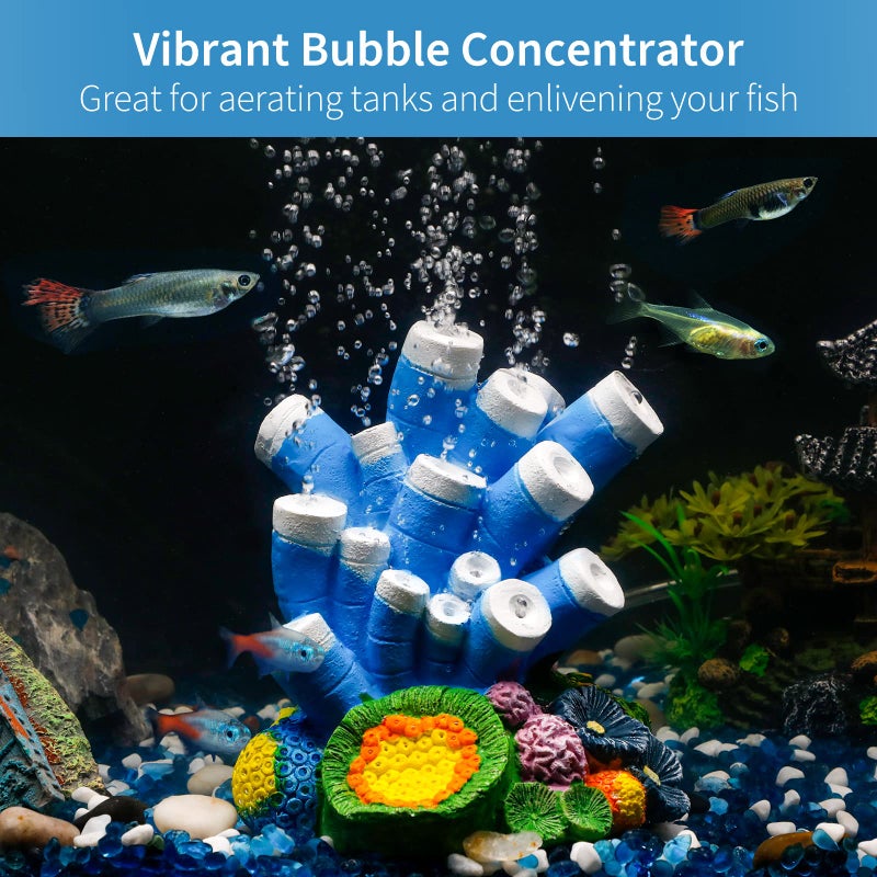 Uniclife Aquarium Ornament Bubbler with 6.5 ft. Airline Tubing, Air Stone and Air Valve Connector for Fish Tank Decoration - Image 2